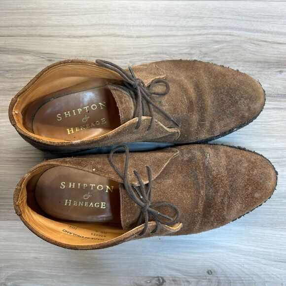 Shipton & Heneage Men's Joel Brown Suede Chukka Boots Size 9 Made in England - Picture 9 of 11